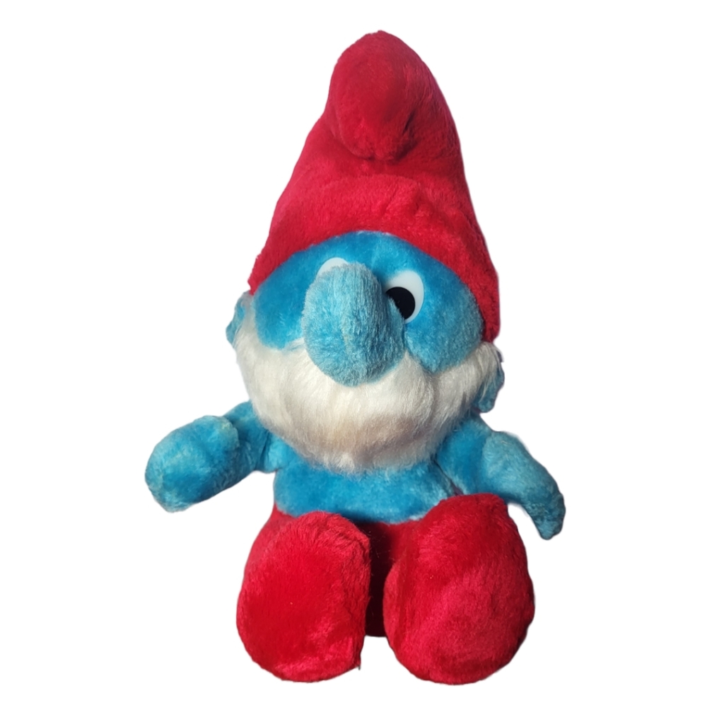 The Smurfs Papa Smurf Vintage Plush 1979 10.5"